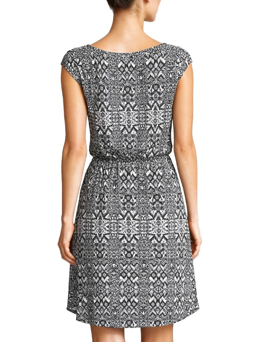 Athleta Redondo Dress With Tribal Ikat Print | Black / White | Size XS - Picture 2 of 6